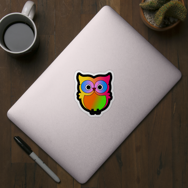 Cute colorful owl by sparklefashionstores
